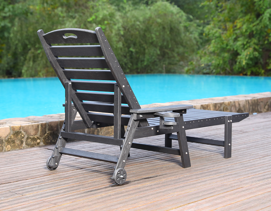 Urban Gray HDPE Single Adirondack Lounge Chair